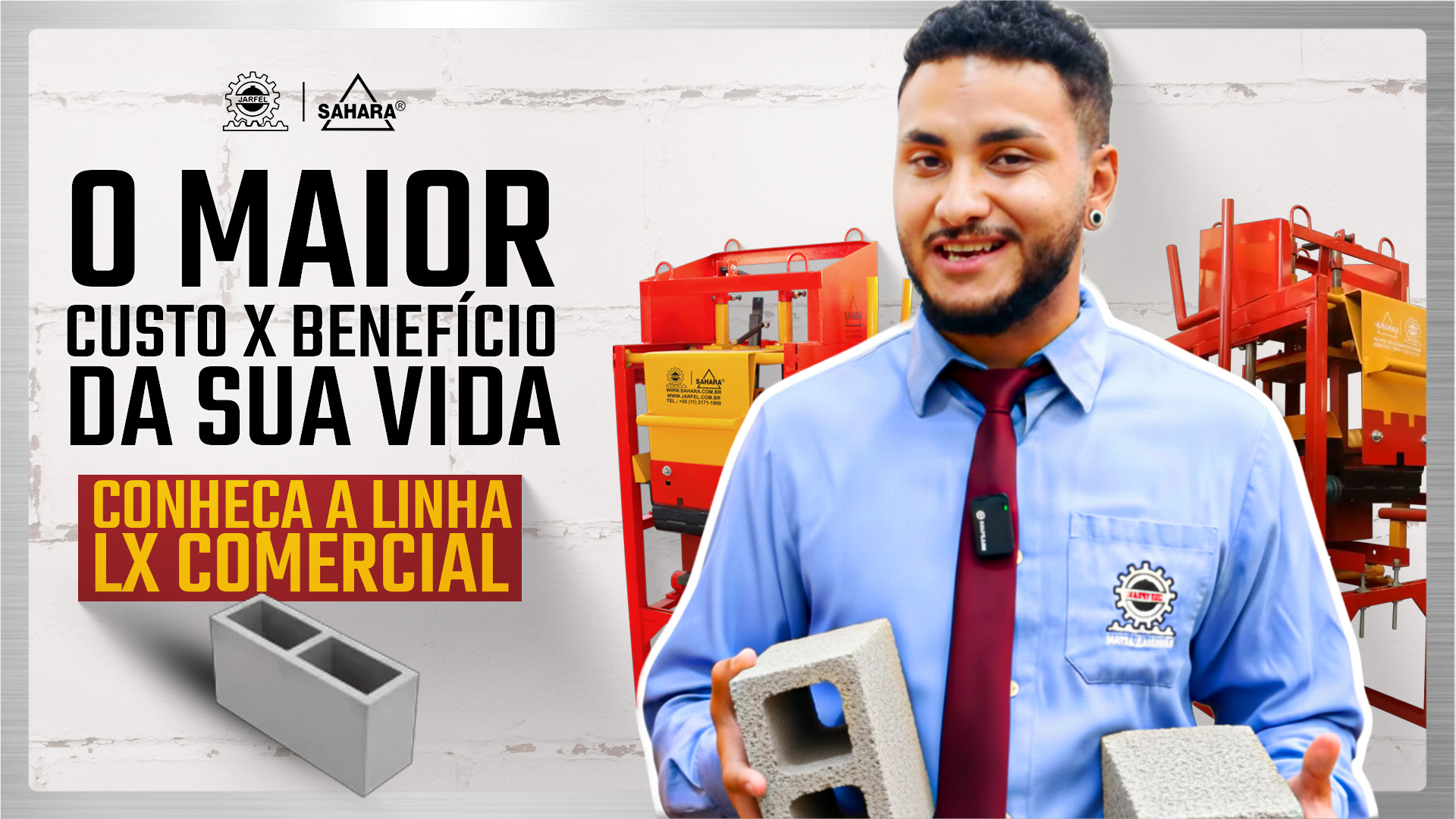 INÍCIO CERTO NA FÁBRICAÇÃO DE BLOCOS DE CONCRETO! Linha LX Comercial - Jarfel // Sahara