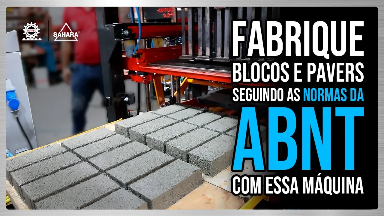  A VERDADEIRA FÁBRICA DE BLOCOS E PAVERS DE CONCRETO! Linha Super Industrial - Jarfel // Sahara