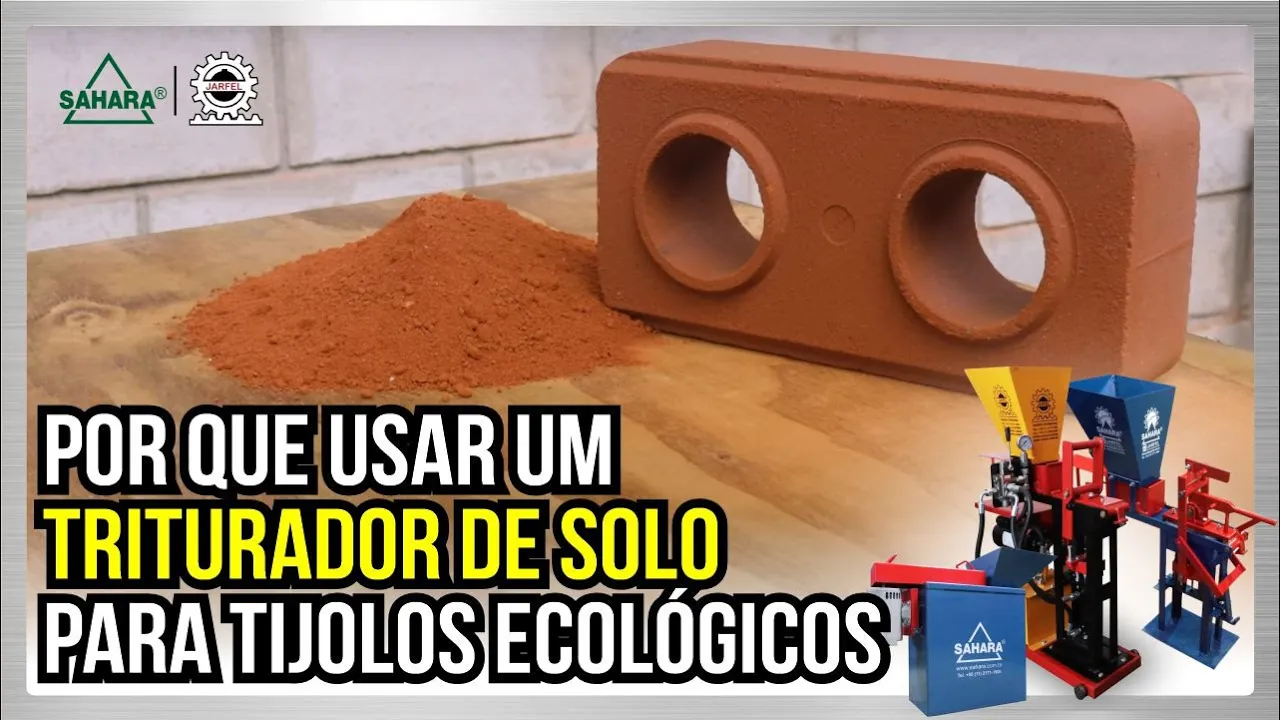  MISTURA PERFEITA DE SOLO CIMENTO para Fabricar Tijolos Ecológicos! Triturador JAG - Jarfel // Sahara
