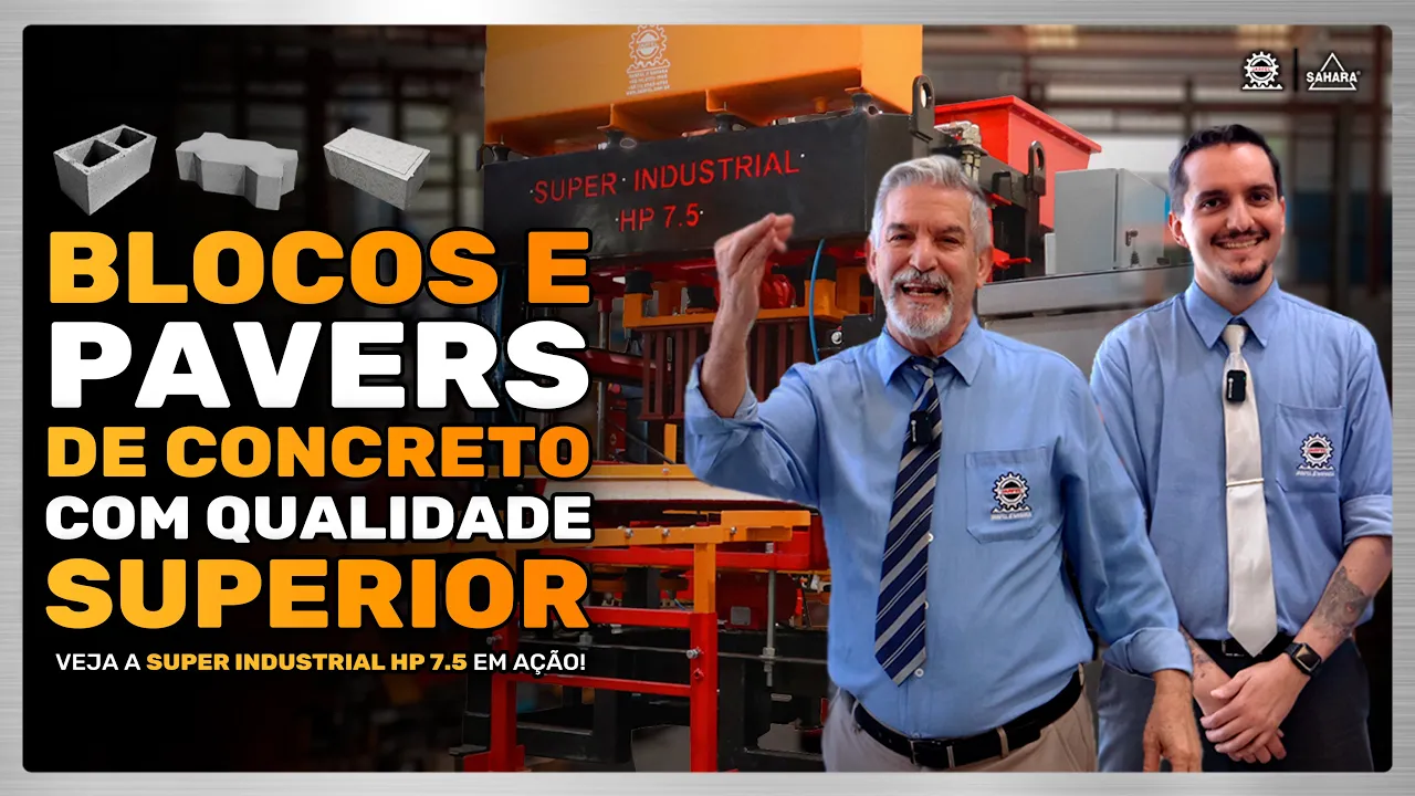  Sua FÁBRICA DE BLOCOS DE CONCRETO precisa de uma máquina SUPER INDUSTRIAL HP 7.5 da Jarfel // Sahara