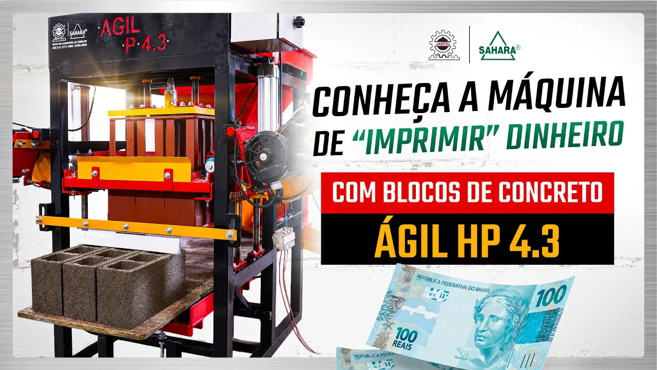  Escolha a máquina ÁGIL P 4.3: Comece a LUCRAR FABRICANDO BLOCOS DE CONCRETO - Jarfel // Sahara