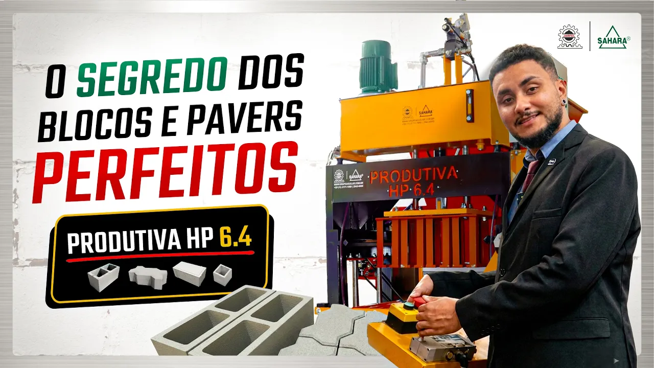 Fabrique ARTEFATOS DE CONCRETO com o ALTO DESEMPENHO da máquina PRODUTIVA HP 6.4 da Jarfel // Sahara