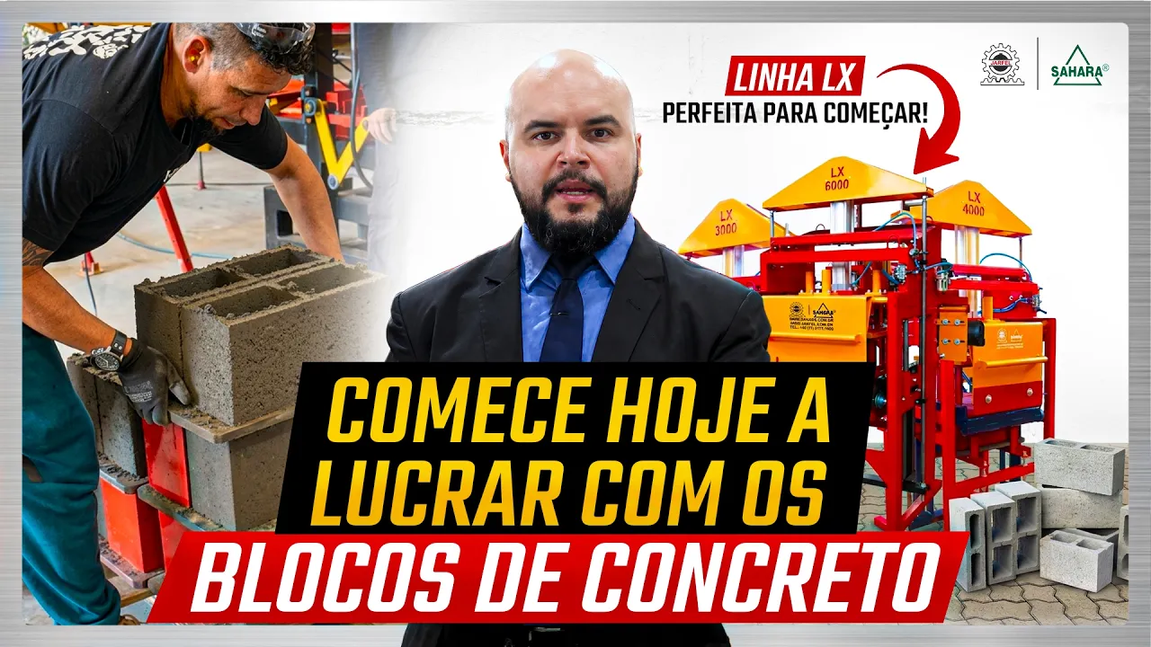 LINHA LX INDUSTRIAL: Máquinas para BLOCOS DE CONCRETO da Jarfel // Sahara com melhor CUSTO-BENEFÍCIO