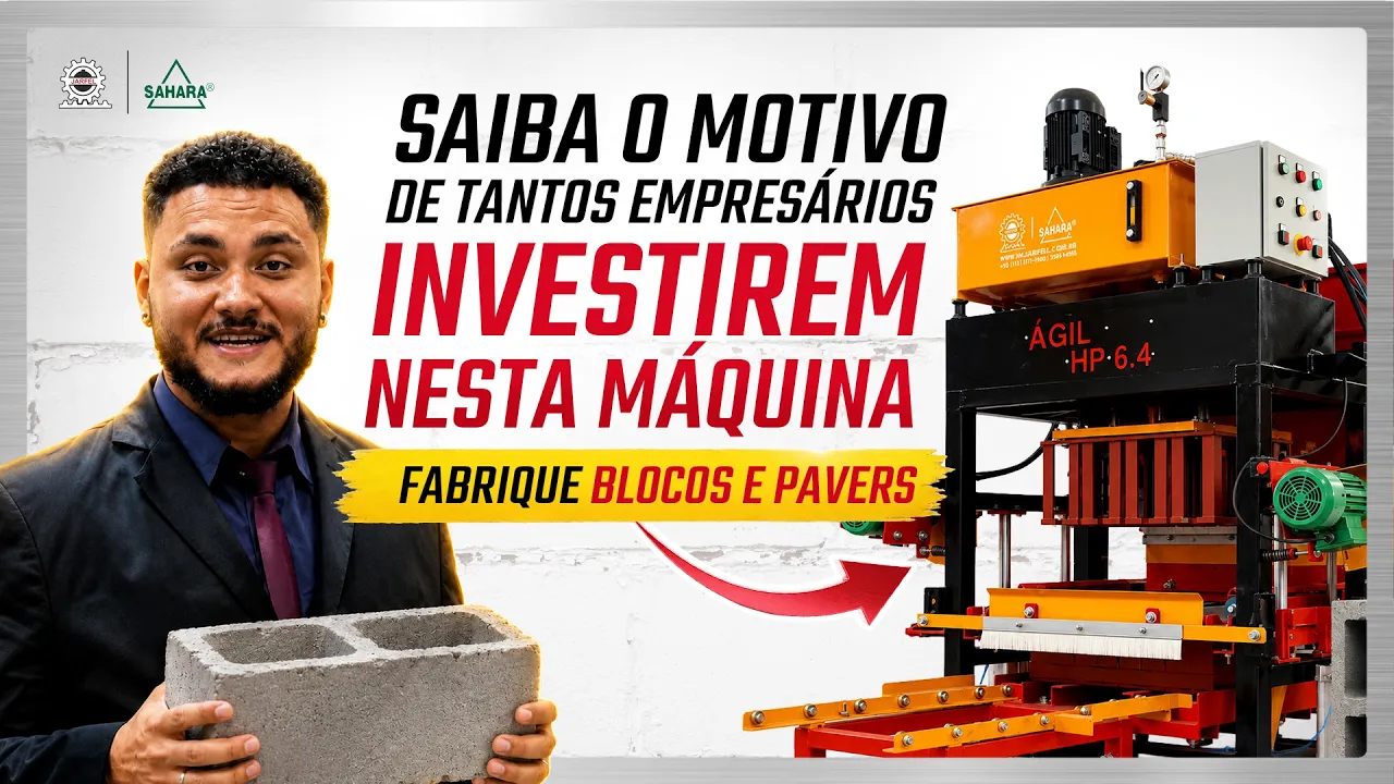Com a máquina ÁGIL HP6.4 sua FABRICA DE BLOCOS DE CONCRETO SE DESTACA! - Jarfel // Sahara