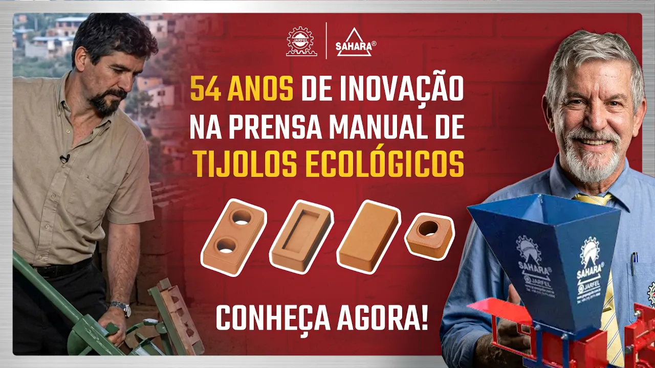 54 anos de inovação da Prensa Manual para Tijolos Ecológicos - Jarfel // Sahara
