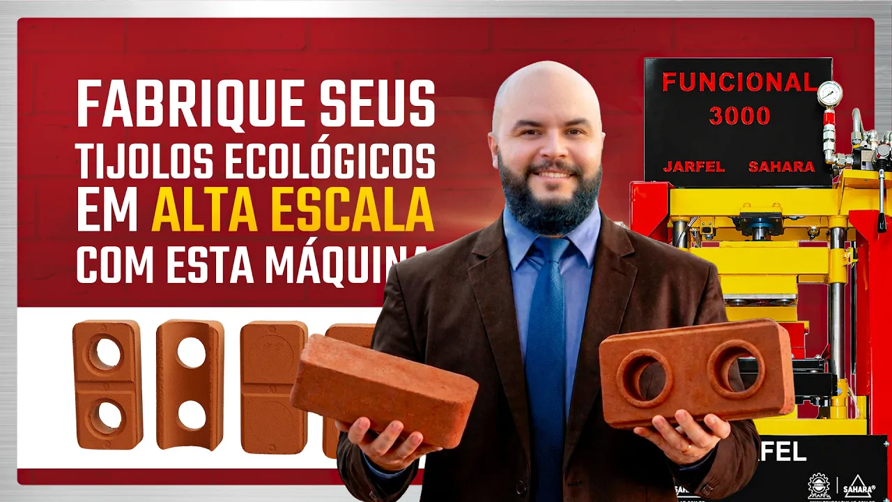 A FUNCIONAL 3000 para uma PRODUÇÃO de TIJOLOS ECOLÓGICOS em ALTA DEMANDA! - Jarfel // Sahara