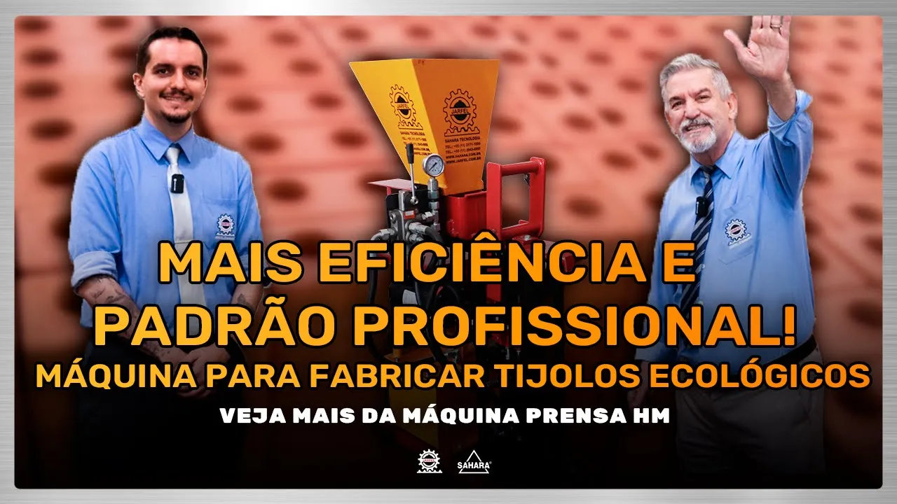 Prensa HM MÁQUINA COM POTÊNCIA HIDRÁULICA para Fabricar Tijolos Ecológicos - Jarfel // Sahara