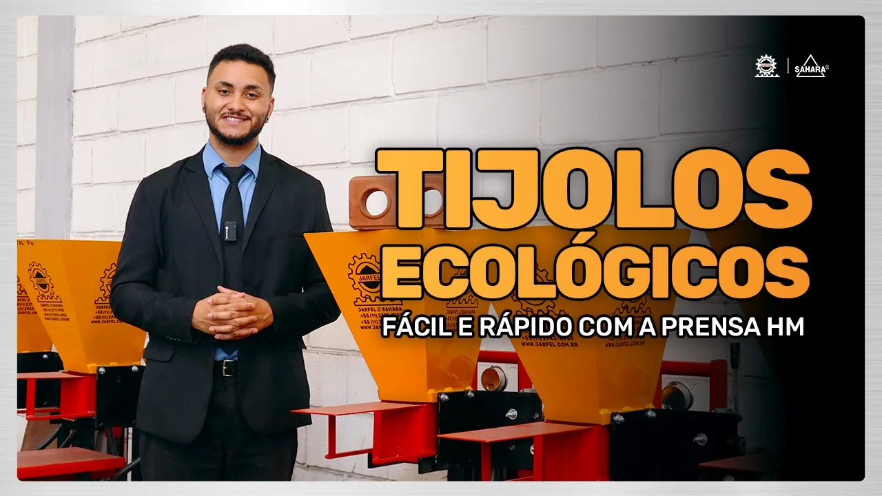 COMO ECONOMIZAR NA OBRA e ter um NEGÓCIO LUCRATIVO! Tijolos Ecológicos! Prensa HM - Jarfel // Sahara