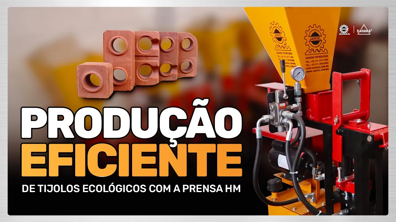 PRODUZA e USE o TIJOLO ECOLÓGICO: Se destaque com a PRENSA HM na CONSTRUÇÃO CIVIL - Jarfel // Sahara