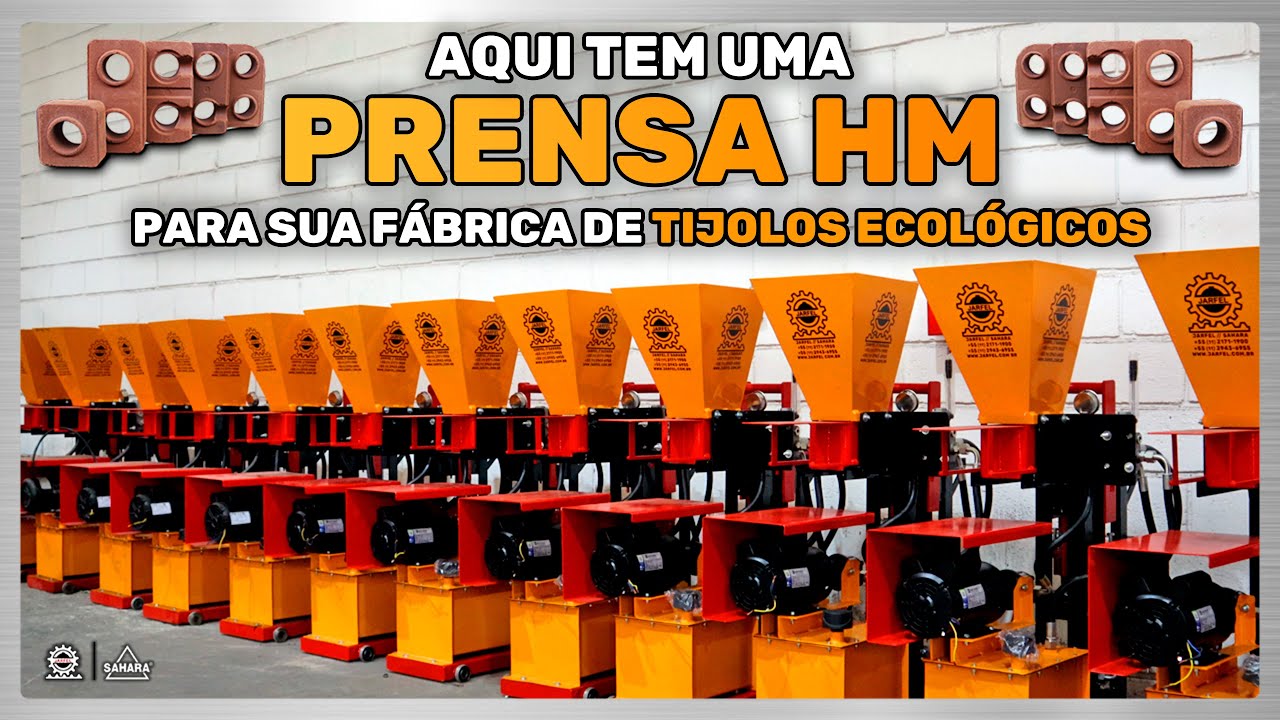 PRENSA HM: A oportunidade de LUCRAR e SE DESTACAR fabricando TIJOLOS ECOLÓGICOS - Jarfel // Sahara